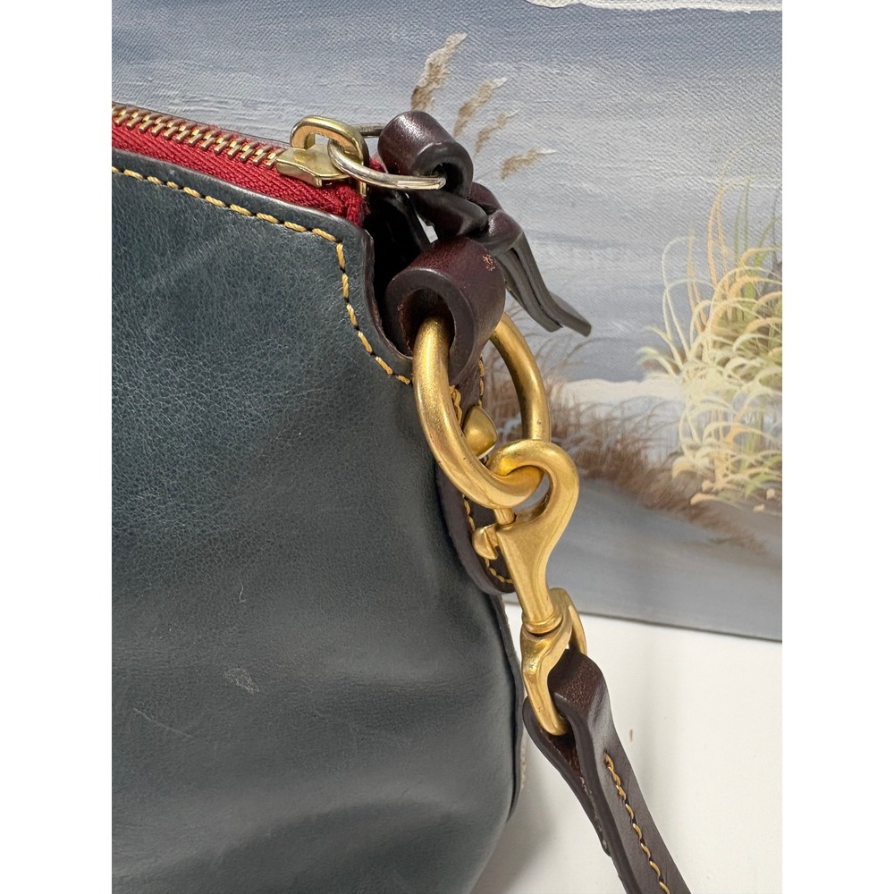 Dooney & Bourke Green Leather Braided Handle Satchel Crossbody Bag - Picture 7 of 10